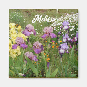 Beautiful Purple Iris Irises flower floral Garden Magnet