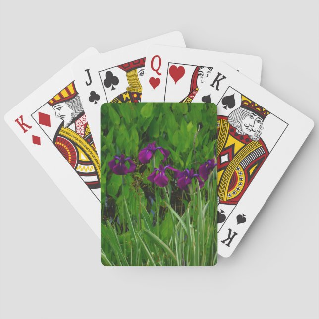 Beautiful Purple Iris Playing Cards (Back)