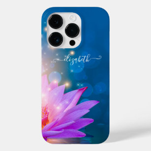 Beautiful Purple Lotus Flower,Lake, Blue,Zen  Case-Mate iPhone 14 Pro Case