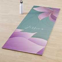 Beautiful purple lotus flowers Personalised Yoga M