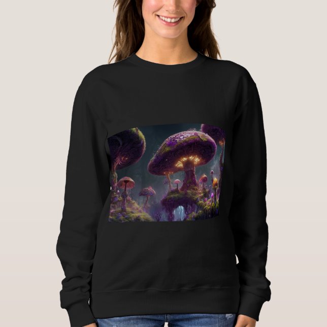 beautiful purple mushroom sweatshirt (Front)