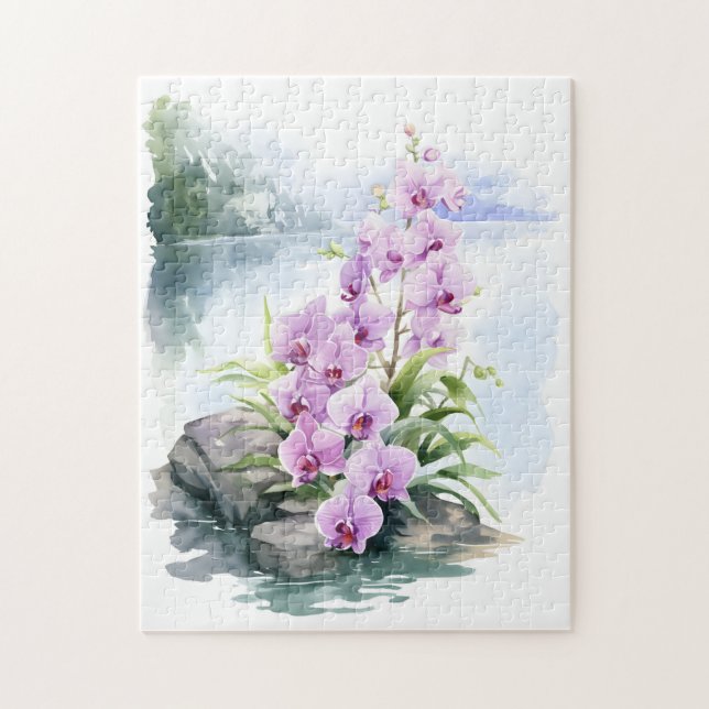 Beautiful Purple Orchids Jigsaw Puzzle (Vertical)