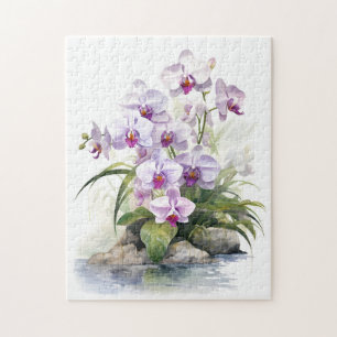 Beautiful Purple Orchids Jigsaw Puzzle