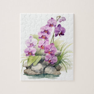 Beautiful Purple Orchids Jigsaw Puzzle