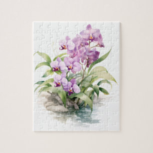 Beautiful Purple Orchids Jigsaw Puzzle