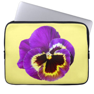 Beautiful purple pansy laptop sleeve