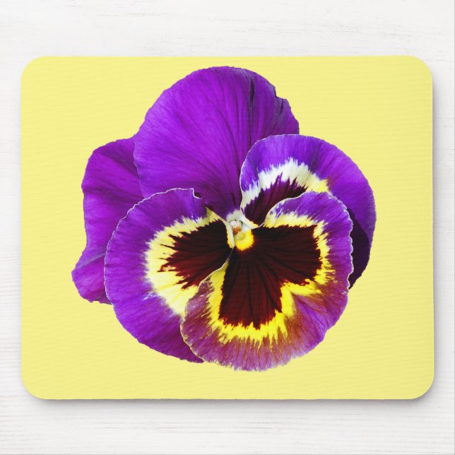 Beautiful purple pansy mouse pad (Front)