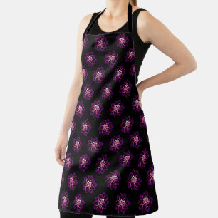 Beautiful Purple Pink Flower Apron