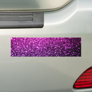 Beautiful Purple Pink Ombre glitter sparkles Bumper Sticker