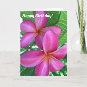 Beautiful Purple Plumeria Maui Birthday Card