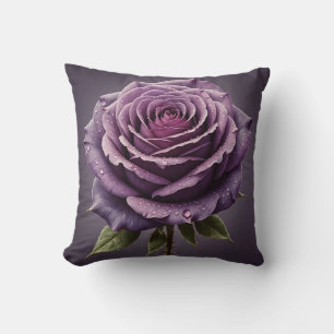 Beautiful purple rose cushion