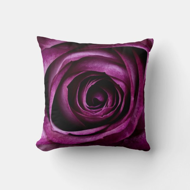 Beautiful Purple Rose Flower Petals Girly Gifts Cushion (Front)