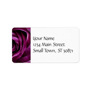Beautiful Purple Rose Flower Petals Girly Gifts Label