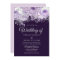 Beautiful Purple Sparkle Floral Wedding Invite