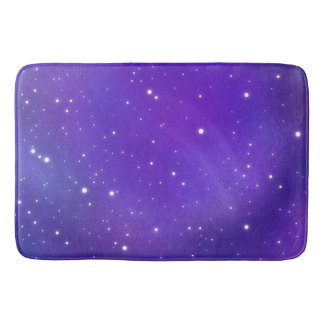 Beautiful Purple Starry Sky Galaxy Art Bath Mat
