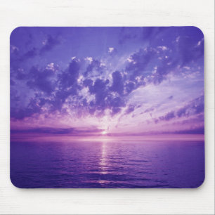 Beautiful purple sunset mouse pad
