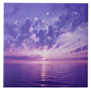 Beautiful purple sunset tile