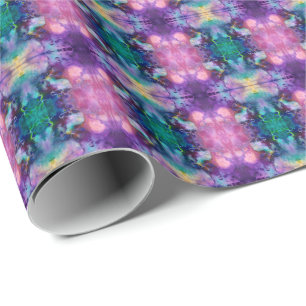 Beautiful purple teal wrapping paper