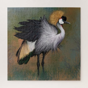 Beautiful Puzzle Grey Crowned Crane