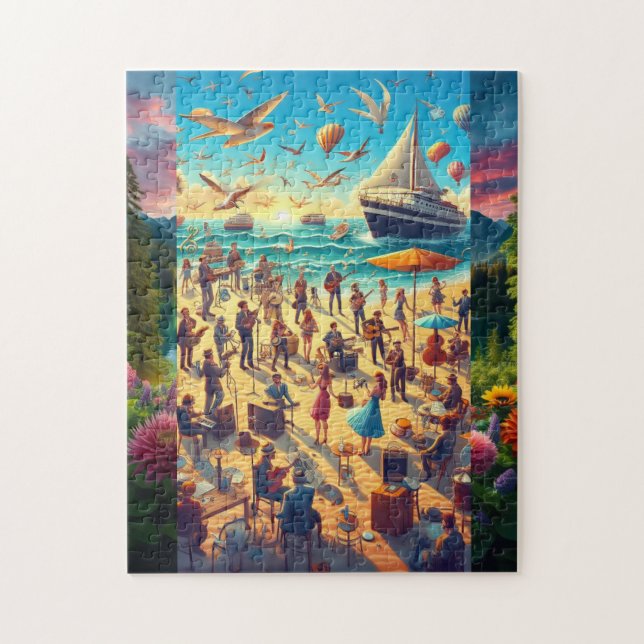 Beautiful Puzzle with Singers & Nature (Vertical)