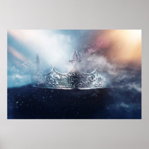 Beautiful queen and king crown poster