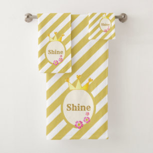 Beautiful Queen's Crown Bath Towel Set