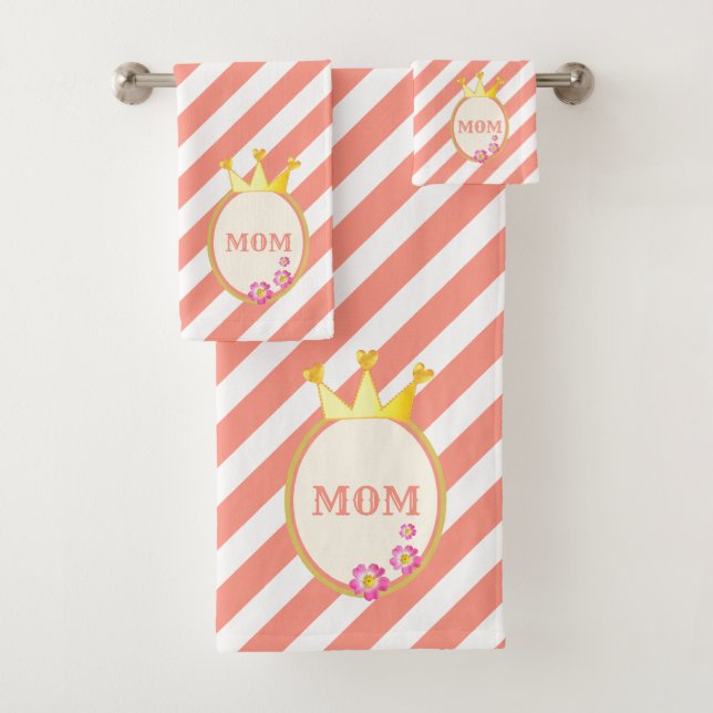 Beautiful Queen's Crown Bath Towel Set (Insitu)