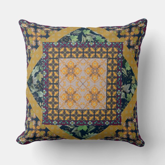 Beautiful Quilt Squares  Cushion (Front)