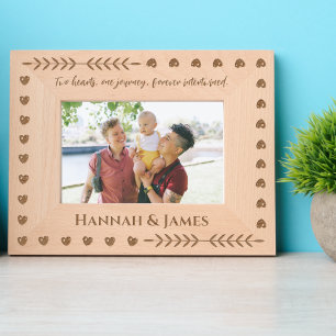 Beautiful Quote Custom Couple Photo Name Love Etched Frames