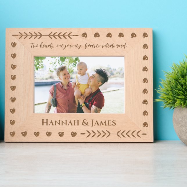 Beautiful Quote Custom Couple Photo Name Love Etched Frames (Creator Uploaded)