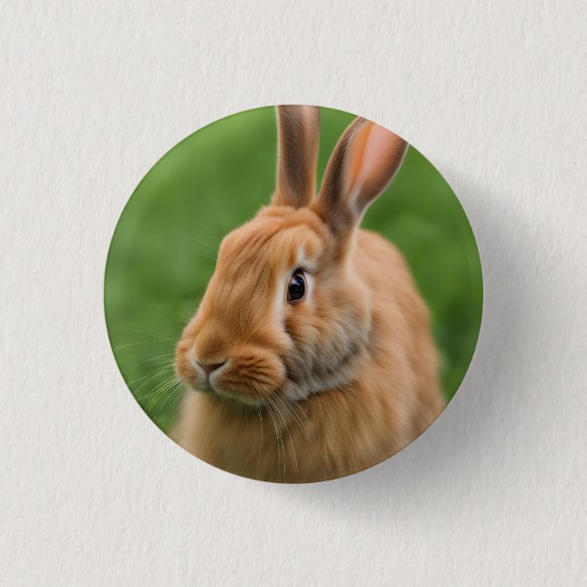 Beautiful Rabbit 3 Cm Round Badge (Front)