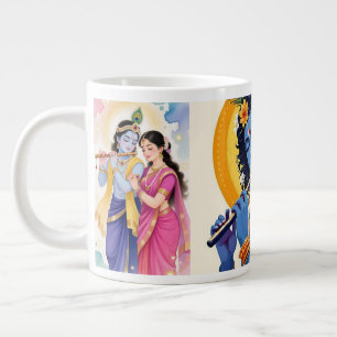 Beautiful Radha Krishna Blue Accent Coffee Mug
