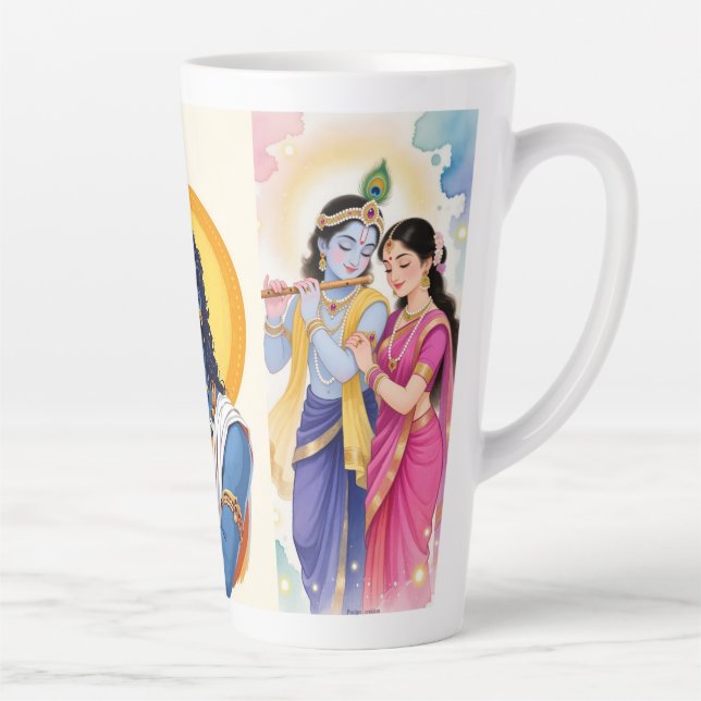 Beautiful Radha Krishna Blue Accent Coffee Mug  (Right)