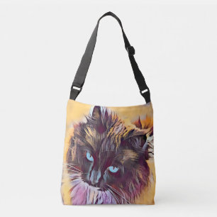 Beautiful Ragdoll Cat crossbody handbag