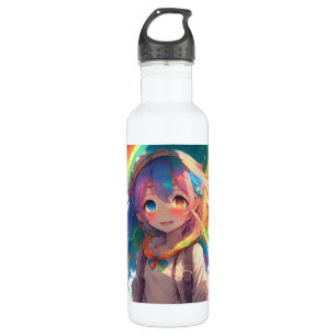 Beautiful Rainbow Anime Girl 710 Ml Water Bottle