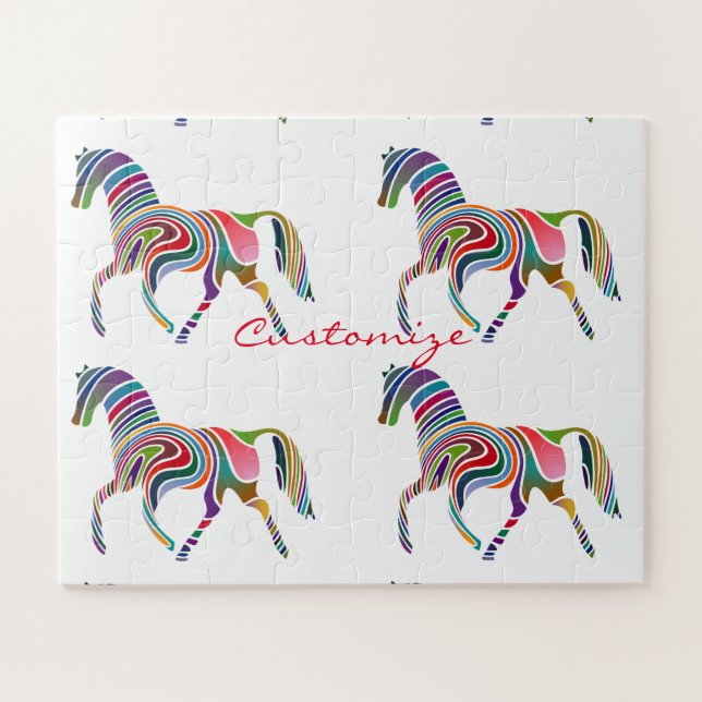 Beautiful Rainbow Colour Horse Thunder_Cove Jigsaw Puzzle (Horizontal)