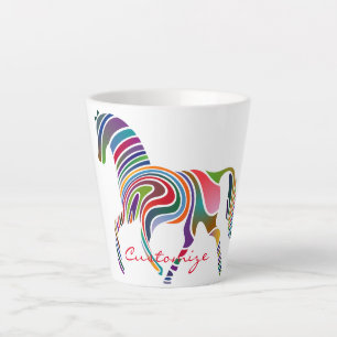Beautiful Rainbow Colour Horse Thunder_Cove Latte Mug