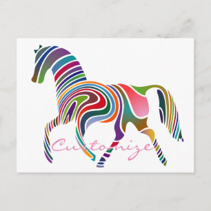 Beautiful Rainbow Colour Horse Thunder_Cove Postcard
