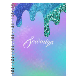 Beautiful rainbow colour personalised notebook
