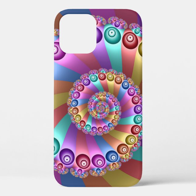 Beautiful Rainbow Colours Abstract Fractal Art Case-Mate iPhone Case (Back)