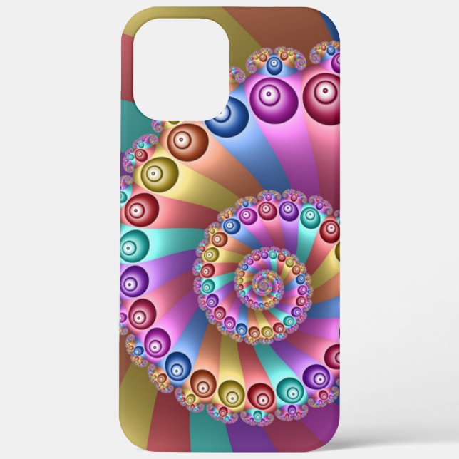 Beautiful Rainbow Colours Abstract Fractal Art Case-Mate iPhone Case (Back)