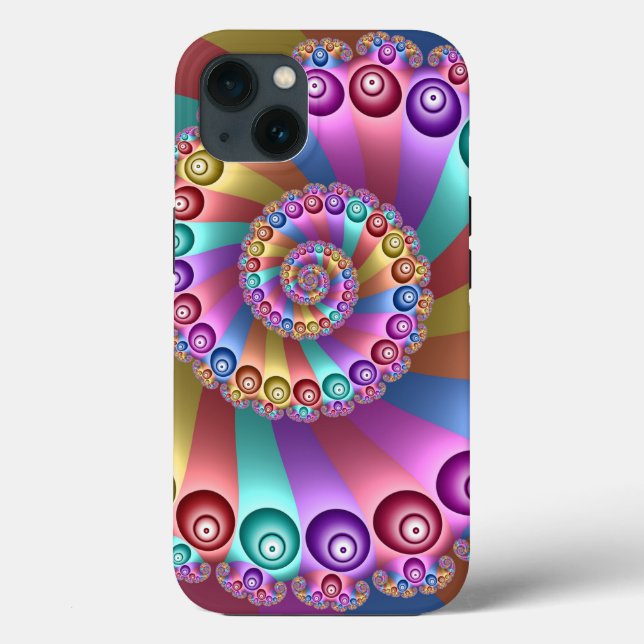 Beautiful Rainbow Colours Abstract Fractal Art Case-Mate iPhone Case (Back)