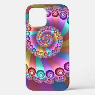 Beautiful Rainbow Colours Abstract Fractal Art iPhone 12 Pro Case