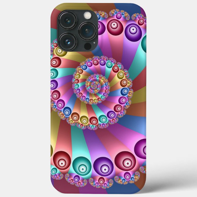 Beautiful Rainbow Colours Abstract Fractal Art Case-Mate iPhone Case (Back)