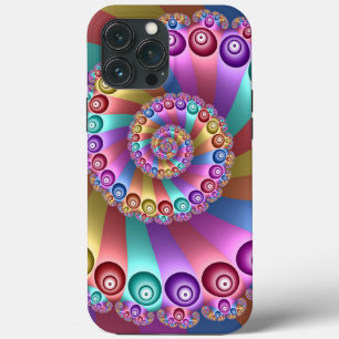 Beautiful Rainbow Colours Abstract Fractal Art iPhone 13 Pro Max Case