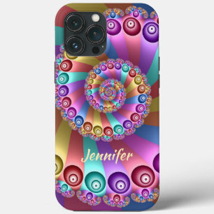 Beautiful Rainbow Colours Abstract Fractal Art Nam iPhone 13 Pro Max Case