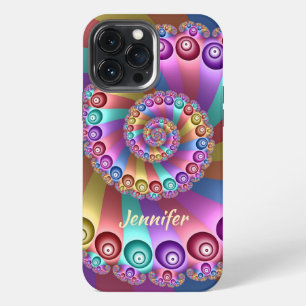 Beautiful Rainbow Colours Abstract Fractal Art Nam iPhone 13 Pro Max Case