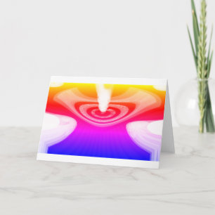 Beautiful rainbow comet art card