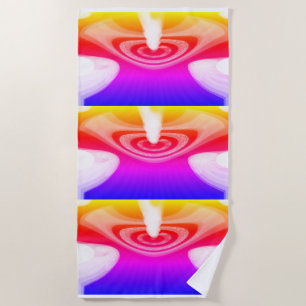 Beautiful rainbow comets art beach towel