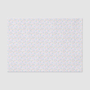 Beautiful rainbow feathers watercolour pattern tissue paper